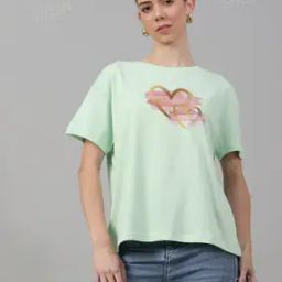 Shein Casual Short Drop-Shoulder Sleeves Chest Graphic Print Crew T-Shirt-image-54
