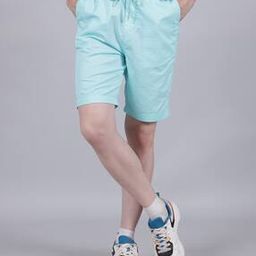 Shein Above The Knee Aqua Shorts with Pockets-image-65