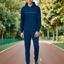 Shein Activewear Typographic Chest Print Tracksuit with Side Insert Pockets-picture-13