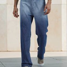 Shein Full Length Low Rise Roll Up Hem Straight Jeans-image-59