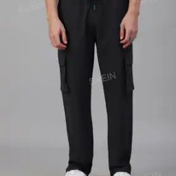 Shein Elasticated Drawstring Waist Track Pants with Pockets-image-6