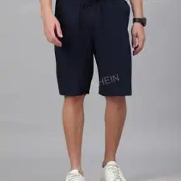 Shein Elasticated Drawstring Waist Track Shorts with Pockets-image-28