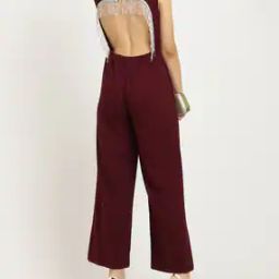 Shein Party Sleeveless Shimmer Tassels Wide Leg Jumpsuit-image-44