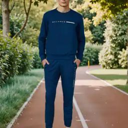 Shein Activewear Typographic Chest Print Tracksuit with Side Insert Pockets-picture-12