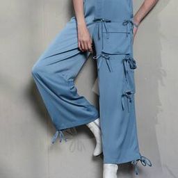 Shein Ankle Length High Rise Textured Trouser-image-62
