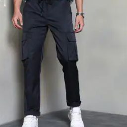 Shein Casual Elasticated Drawstring Waist Cargo Style Trousers-image-72