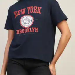 Shein Drop-Shoulder Typographic Print Loose Fit Tshirt-image-99