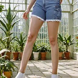 Shein High Rise Rolled-Up Mini Cargo Denim Shorts-image-49