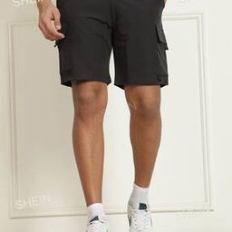 Shein Casual Elasticated Drawstring Flap Pocket City Shorts-picture-43