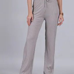 Shein Full Length High Rise Ribbed Slim Fit Pants with Pockets-image-35