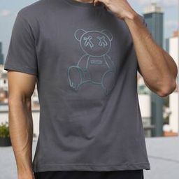 Shein Short Sleeves Graphic Chest Print Crew Tshirt-image-78