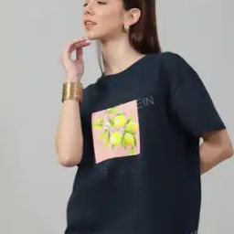 Shein Casual Drop-Shoulder Sleeves Front Typographic Print T-Shirt-picture-4