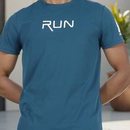 Shein Activewear Short Sleeves Typographic Chest Print Tshirt-image-80