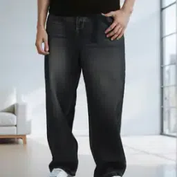 Shein Full Length Fixed Waist Mid Wash Jeans-image-11