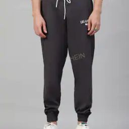Shein Activewear Full Length Front Placement Typographic Print Joggers-image-96