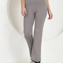 Shein Casual Ankle Length High Rise Flared Trackpant-image-27