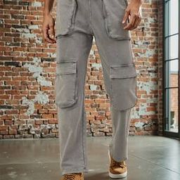 Shein Ankle Length Cargo Style Relaxed Fit Track Pants-picture-0