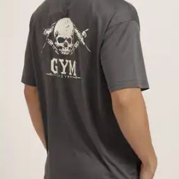 Shein Drop Shoulder Graphic Back Print Crew Tshirt-image-8