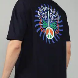 Shein Casual Graphic Back Print Elbow-Length Sleeves Crew Oversized T-shirt-image-29