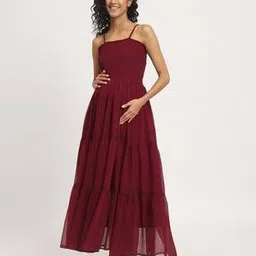 Women Tiered Dress with Smocked Detail-image-69
