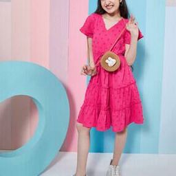 Girls Swiss-Dot Tiered Dress-image-28