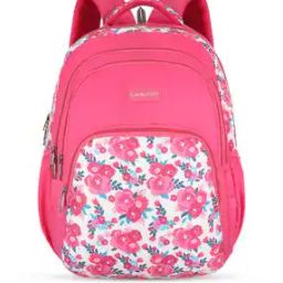 Girls Floral Print School Backpack-image-3