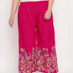 Floral Printed Palazzos with Elasticated Drawstring Waist-image-54