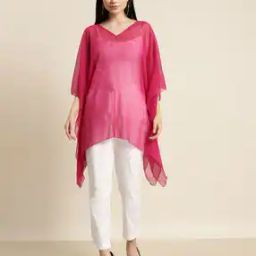Georgette Kimono Sleeves Shrug-image-14