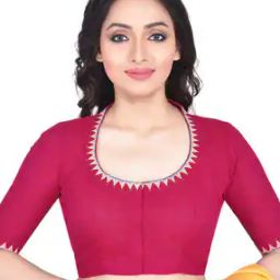 Embroidered Front-Open Blouse-17