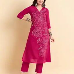 Floral Straight Kurta Set-image-13