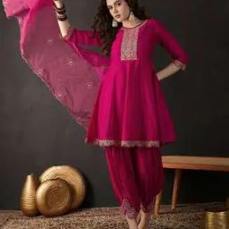 Women Floral Flared Kurta Set-image-37
