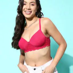Lightly-Padded T-Shirt Bra with Bow Applique-picture-44