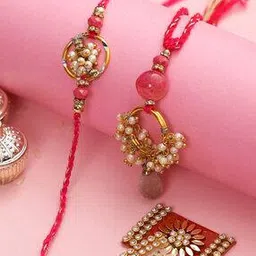 Bhaiya Bhabhi Rakhis with Roli Chawal & Greeting Card-image-49