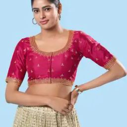 Women Embroidered Front Open Blouse-image-50