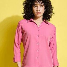Women Regular Fit Crepe Shirt -image-15