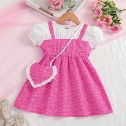 Girls Printed A-Line Dress-image-34