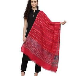 Striped Stole with Fringes-image-69