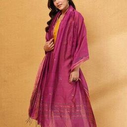 Women Cotton Silk Blend Dupatta-image-18