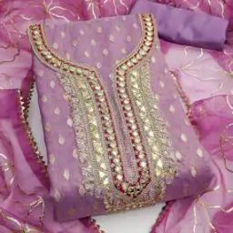 Women 3-Piece Unstitched Dress Material-image-30