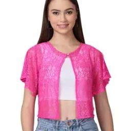 Women Self-design Short Shrug-image-42