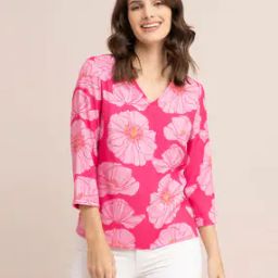 Floral Print V-Neck Top-image-9