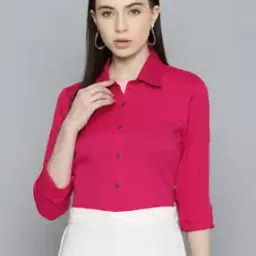 Button-Down Shirt with Cuffed Sleeves-picture-9
