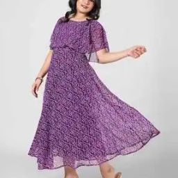 Girls Printed Fit & Flare Dress-image-70