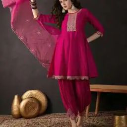 Women Embroidery A-line Kurta Set-image-62