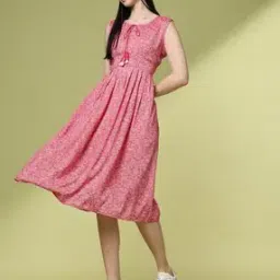 acai Women Floral Print Fit & Flare Dress-picture-2