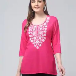 Women Embroidered Straight Kurti-image-73