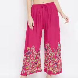 Floral Print Flared Palazzos-image-9
