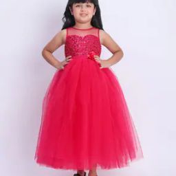 Girls Embellished Fit & Flare Dress-image-70