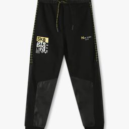 kb team spirit Boys Typographic Print Joggers with Side Tape image 1