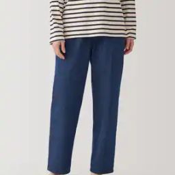Washed Denim Easy Tapered Pants-image-31